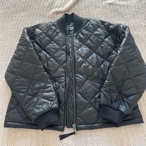 MANGO Quilted Bomber Jacket